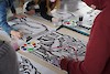 Vue d'atelier avec les élèves des écoles primaires de Gouesnou autour de l'oeuvre de Corentin Canesson, 2021